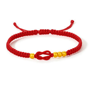 ZHOU LIU FU 周六福 สร้อยข้อมือทองคำ 99.9% 24K ดอกไม้เล็ก ๆ น่ารักสร้อยข้อมือคู่ 16+6cm/18+6cm A1712667/A1712668