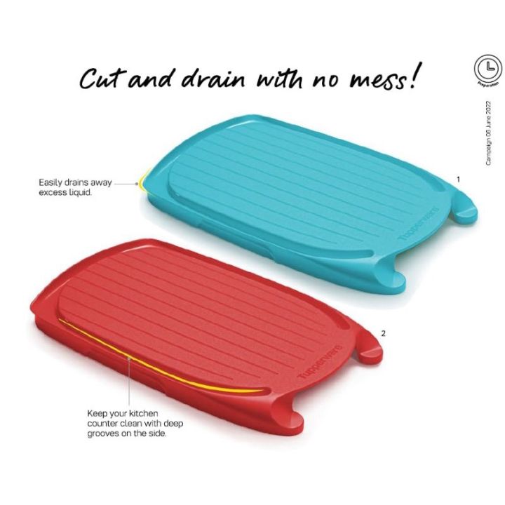 Tupperware Cut N Clean (1) Red / Blue Lazada