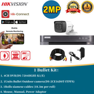 Hikvision CCTV Camera 2MP Full HD With Audio Complete CCTV Set Package CCTV Security Systems 4/8 Channel CCTV Kit