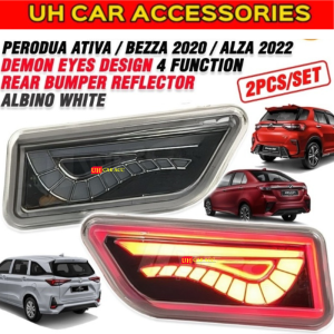 DTK Perodua Ativa / Bezza 2020 - 2024 / Alza 2022 - 2024 Demon Eyes Design 4 Function Rear Bumper Reflector