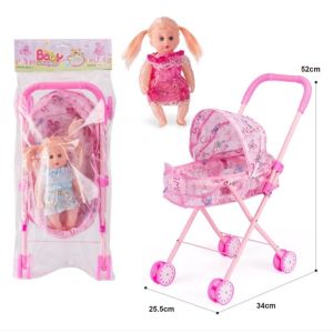 Baby Stroller Toy Baby Doll Toy Doll Pram Pretend Play Toys