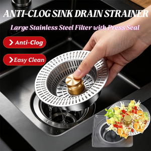 【Ready Stock】Food Waste Filter Sink Stopper Stainless Steel Insect Proof Easy Clean Kitchen Sink Drain Screen