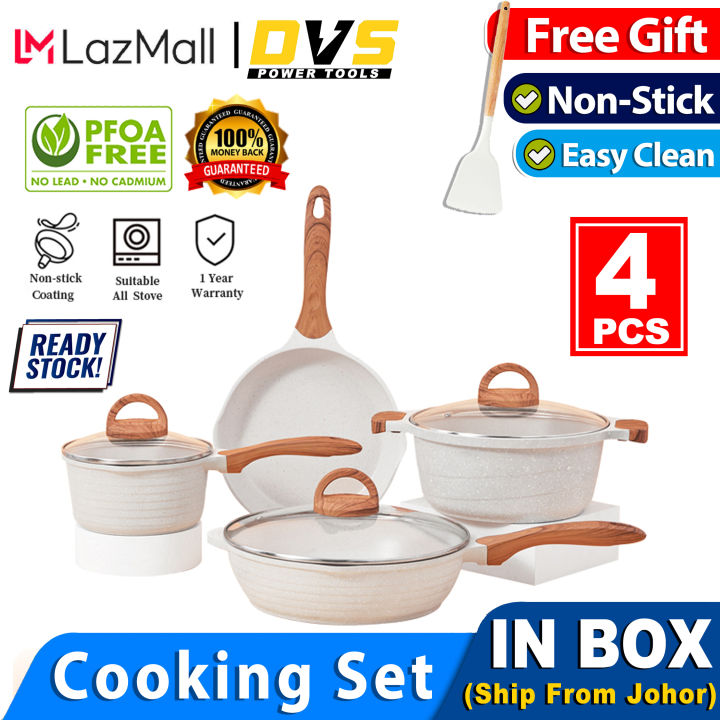 [4IN1 Set]DVS 4Pcs/Set Cookware Set Original on sale 4pcs Combo Set Non ...