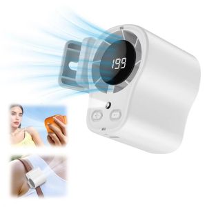 LUXERY 199 Wind Speed Settings Mini Silent Fan LED Display USB Charging Waist Clip Fan Portable Lightweight Neck-mounted Handheld Mini Fan For OutdoorOffice