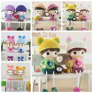 BANZU 1Pair เด็กชายและเด็กหญิง เครื่องประดับคู่นั่ง หมีกระต่าย รักหัวใจ ตกแต่งตุ๊กตาคู่ ดีไอวาย แกดเจ็ต ภูมิทัศน์ขนาดเล็กของคู่รัก อุปกรณ์ตกแต่งภายในรถยนต์