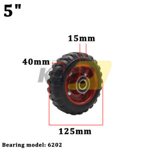 5 To 10 High Quality Rubber Trolley Wheel Heavy Duty Durable Wheelbarrows Wheels