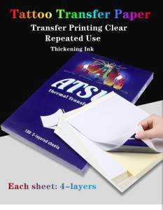 100 Tờ Giấy Chuyển Mẫu Xăm 4 Lớp Khổ A4 Nhiệt Cho Máy Chuyển
