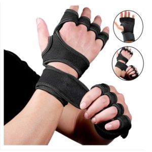 1 pair of fitness gloves weight training gloves fitness hand gloves wrist gloves cycling gloves