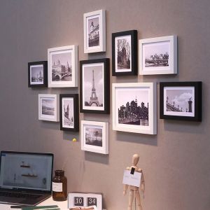 OUR HOME Photo frame Photo wall pendulum wall hanging 11PS (7inches 8P/10inches 3P") No need to punch holes