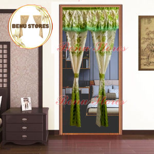 Rèm cửa phòng khách BENU STORES chất liệu phi bóng 01 mặt màu xanh ngọc (mẫu mới)sáng bóng ép biên sang trọng đẹp mắt