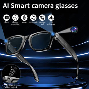 LIGE 260mAh Bluetooth Call Smart Glasses AI Photo Recognition Recording Answer Videos Translation IP67 Waterproof Glasses