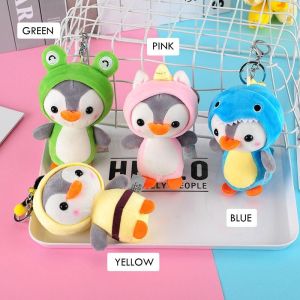 Gantungan Kunci Boneka Penguin Topi Kostum MCE60746