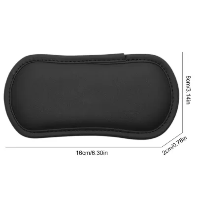 KEBETEME 2pcs Leather Car Leg Cushion Universal Self-adhesive Knee Foot Anti-collision Pad on Door Elbow Support Pad Auto Interior Accessories