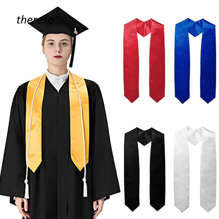 Unisex Adult Plain Graduation Stole Satin Sash Graduation Sash