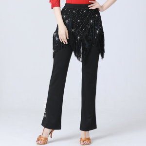 Womens Pants Latin Square Dance Ballroom Dance Modern Dance Sequins New Dance Pants