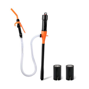 Gbest Electric Gas Oil pump Extractor 7L/min Portable Fuel Transfer Pump with Dual Power Leak-Proof Fine Filter for Oil Water Petrol Diesel Transfer