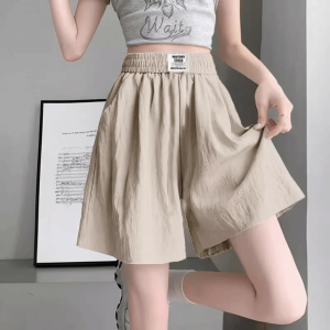 Fashion Thin High Waist Short Pants Breathable Comfortable Womens Shorts Wide Leg Shorts Outdoor Sport
