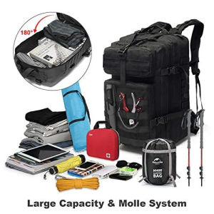 [COD Ready Stock]Tactical Military Backpack 50L large capacity Waterproof Pack Rucksack Hiking Travel mans bag