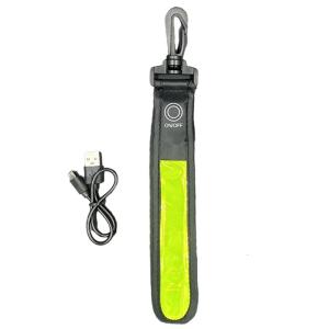 Flashing Reflective Strips Light Reflector Pendant Safety LED Light Reflective Strap Bag Pendant with 3 Lighting Modes