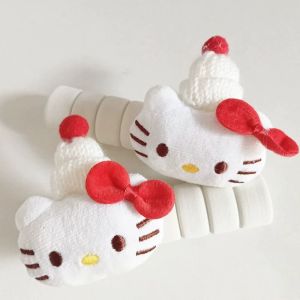 ถุงมือมือจับประตูแมว KT ตุ๊กตาน่ารัก ปลอกป้องกันเด็ก ทรงกลม อบอุ่น ตกแต่งเด็ก แผ่นป้องกันการชนกันแบบสากล ปลอกมือจับประตูป้องกันไฟฟ้าสถิตย์