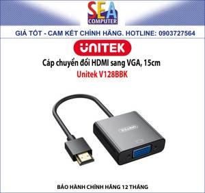 Cáp chuyển đổi HDMI sang VGA 15cm - Unitek V128BBK