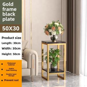 Modern Plant Stand Indoor Outdoor Black Gold Flower Pot Rack - Iron Multi-Tier Display Shelf for Garden Balcony Home Decor Rak Tanaman