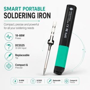 PINE64 Pinecil V2 SmartPortable Soldering Iron USB-C PD QC DC5525 88W OLED Digital Temperature Control Soldering Tool