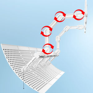Universal AC Vent Deflector Adjustable 4 Baffles for Window Aircon Prevent Direct Airflow