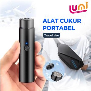 Alat cukur elektrik portable mini razor feihong shaver isi ulang usb charger ukuran travel pencukur jenggot kumis rambut ketiak