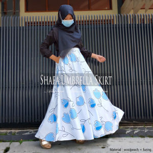 Rok Panjang  Payung Lebar  Wanita Dewasa Kerja Kuliah Shafa Umbrella Skirt Motif Terbaru Mayung Full Furing Panjang 100cm  Keliling 4m Gratis Potong