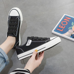 Sepatu Sneakers Kanvas Kasual Wanita Simple Polos Import 050