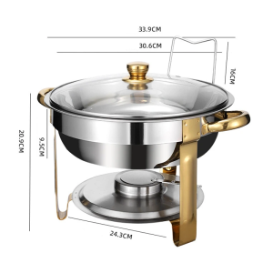 Chafing Dish Food Insulation Cabinet Chafing Dishes Stainless Steel Chafing Dish Buffet Set with Folding Frame for Banquets & Weddings Keep Warm Storage Box