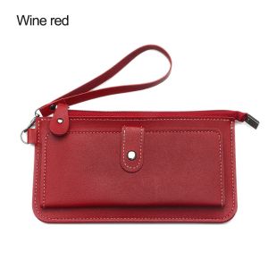 ZOOGGJZ Ladies Multi-card Position Women Coin Purse PU Leather Zipper Wallet Card Holder Purse Buckle Long Purse