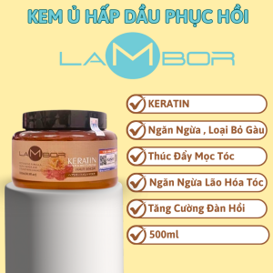 Kem Ủ Tóc Hấp Dầu Lambor 500ml Phục Hồi Tóc Hư Tổn Dưỡng Ẩm Sâu Giảm Gãy Rụng Suôn Mượt Chuẩn Salon  Chính Hãng.