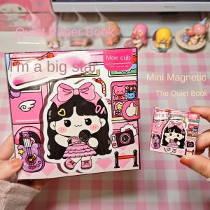 CHANBAEK Activity Books Pinch Music Quiet Book Sticker Book Paper DIY Scene Material Sticker Dodo Book Cartoon Telado Busy Book Girls