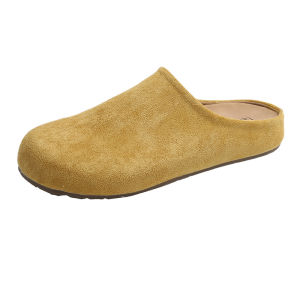 Flat-Bottomed Closed-Toe Mules For Women 2025 Spring New Vintage Slip-On Casual Shoes For Outdoor Wear