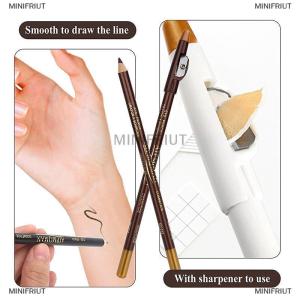 [COD] MINIFRIUT 1ชิ้นดินสอเขียนขอบตาสำหรับร้านตัดผมอุปกรณ์เสริมทรงหนวดเคราพร้อมที่เหลาเส้นผมปากกาแต่งหน้า