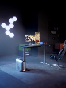 Lifting Computer Table Chair Set Slide Rail Office Table Multifunctional Computer Desk Electric Study Table