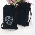 Pouch Tarot - Kantong Kartu Tarot Hitam Logo Magic Circle / Pouch Kartu Tarot Beludru Motif. 