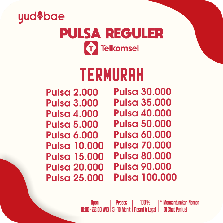 PULSA TELKOMSEL TERMURAH PULSA 2.000 SAMPAI 200.000 BY YUDABAE | Lazada ...