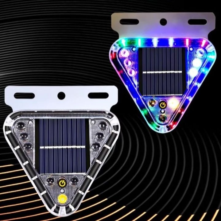 NOBLELYN Anti Collision LED Solar Warning Light Brain Power ic Touch ...