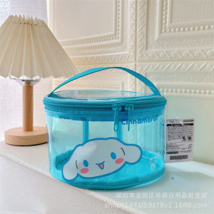 Christmas Gift Halloween Sanrio Cosmetic Bag Handheld Hello Kitty Kawaii My Melody Anime Beach Waterproof Cartoon Zipper Toiletry Storage Bag Fashion New