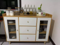 Cabinet Sideboard Microwave Oven Storage Cabinet Multi-layer Home Storage Locker with Drawer. 