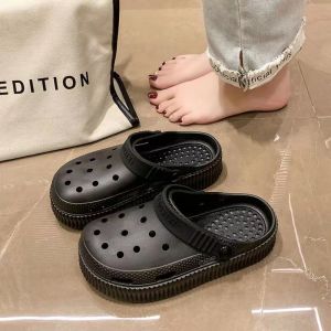 SHOE Hole Shoes Women Summer Thick-Soled Beach Anti-Slip Stepping Shit-Stepping Feeling