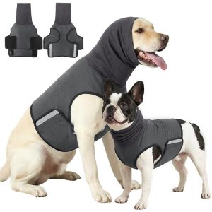 OKKFINE Reflective Dog Anxiety Vest Noise-proof Anti-scare Dog Calming Coat High Quality Breathable Dog Thunderstorm Jacket for Small Large Dog