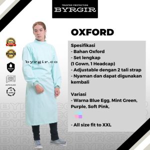 BYRGIR Surgical Gown Baju Operasi Katun Oxford Waterproof APD