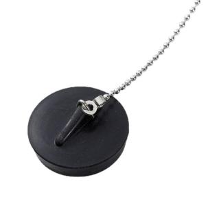 Flexible Rubber Bath Plug with Chain Reliable Bathroom Sink Plug Easy to Use Stopper for Kitchen & Bathroom Sinks