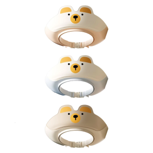 Toddler Shampoo Shower Caps Empty Top Bathing Hat Kids Bathing Headgear Adjustable for Eyes Ears Protections