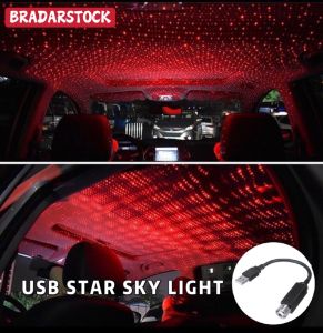USB ATMOSPHERE STAR LIGHT Car Home Kitchen Led Night USB Star Interior Bintang Room Light Flexible Roof Decoration