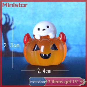 Ministar New Halloween Owl Ghost Night Luminous Series Micro Landscape Small Ornament For Halloween Decorations Home Desk Decor